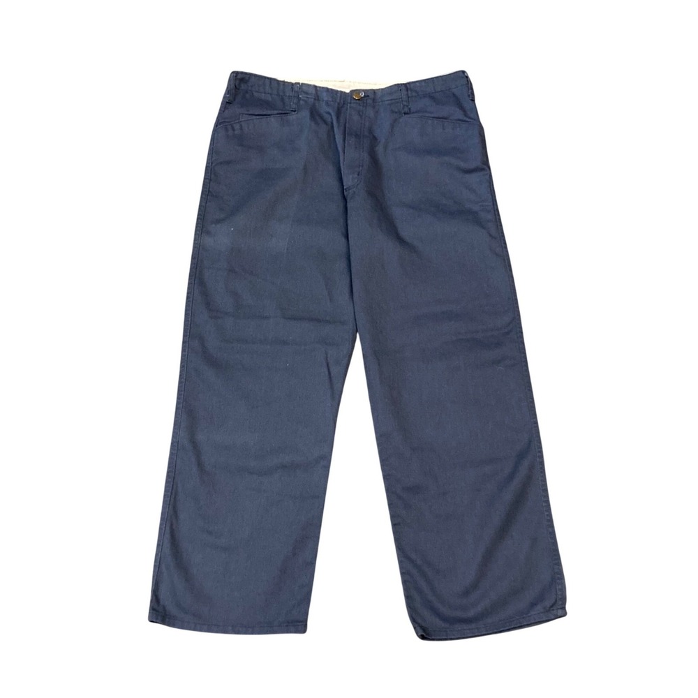 County FB Frisco County Navy Work Pants Made in USA Style 1001A Mens 36x32.5